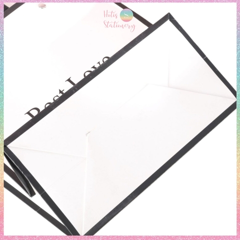 [HOTIS] Túi giấy đựng quà tặng Best Love trắng hồng quai xách KT 22x22x11cm - Lễ Tình nhân, sinh nhật, tặng quà
