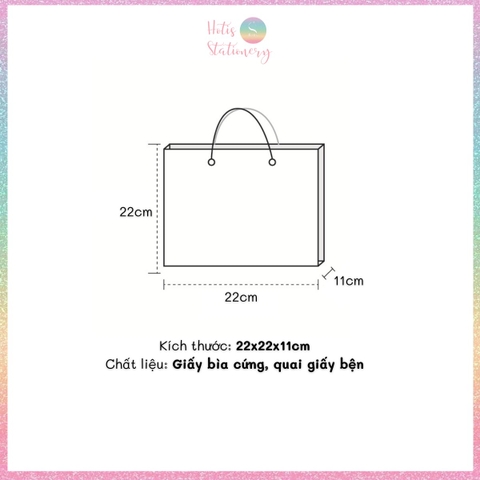 [HOTIS] Túi giấy đựng quà tặng Best Love trắng hồng quai xách KT 22x22x11cm - Lễ Tình nhân, sinh nhật, tặng quà