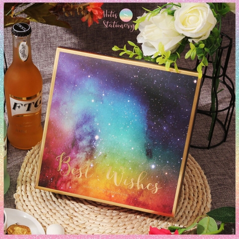 [HOTIS] 14 mẫu - Set Hộp đựng quà tự gấp kèm Túi giấy tiện lợi tiết kiệm hơn KT 20x20x6cm