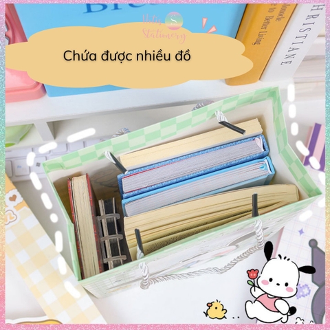 [HOTIS] Túi giấy đựng quà tặng hoạt hình Sanrio mặt kính trong suốt - 24x19x9cm