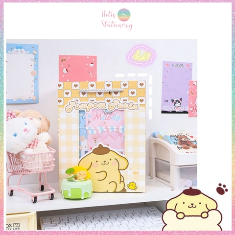 [HOTIS] Túi giấy đựng quà tặng hoạt hình Sanrio mặt kính trong suốt - 24x19x9cm