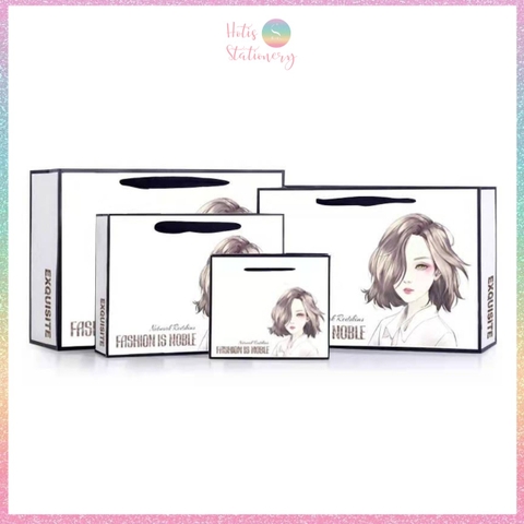 [HOTIS] Túi giấy đựng quà tặng hình cô gái thanh lịch có quai xách