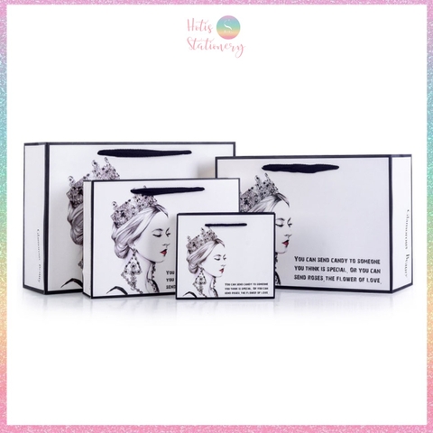 [HOTIS] Túi giấy đựng quà tặng hình cô gái thanh lịch có quai xách