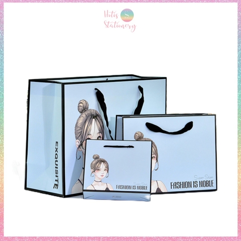 [HOTIS] Túi giấy đựng quà tặng hình cô gái thanh lịch có quai xách