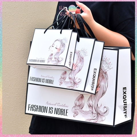 [HOTIS] Túi giấy đựng quà tặng hình cô gái thanh lịch có quai xách