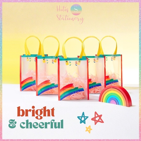[HOTIS] Túi Đựng Quà Tặng Cầu Vồng Chống Thấm Nước, Thiết Kế Hiện Đại - Nhiều Size Lựa Chọn, Kèm Giấy Rơm