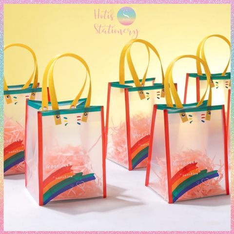 [HOTIS] Túi Đựng Quà Tặng Cầu Vồng Chống Thấm Nước, Thiết Kế Hiện Đại - Nhiều Size Lựa Chọn, Kèm Giấy Rơm