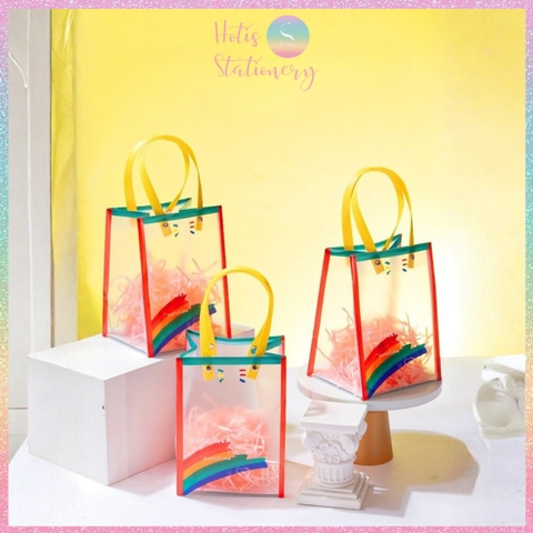 [HOTIS] Túi Đựng Quà Tặng Cầu Vồng Chống Thấm Nước, Thiết Kế Hiện Đại - Nhiều Size Lựa Chọn, Kèm Giấy Rơm