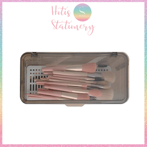 [HOTIS] Hộp đựng đồ đa năng bằng nhựa, đựng bút, sticker, cọ vẽ, cọ trang điểm, bông phấn