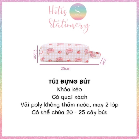 Túi đựng bút hoạt hình bằng vải poly 2 lớp không thấm nước