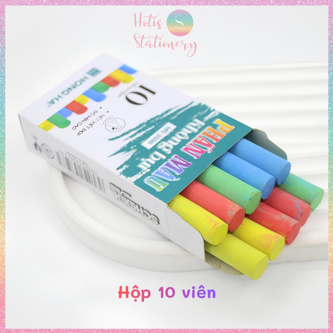 [HOTIS] Combo 5 / 10 Hộp Phấn Viết Bảng Không Bụi Hồng Hà – Trắng & Nhiều Màu, An Toàn Cho Sức Khỏe, Viết Mịn Nét