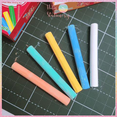 [HOTIS] 10 Viên Phấn Viết Bảng Không Bụi MIC 221 Phấn Trắng / Phấn Màu - Viết Êm, Rõ Nét, An Toàn Cho Sức Khỏe