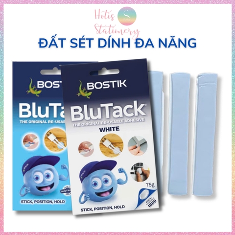 [HOTIS] 1 vỉ Đất sét dán dính Poster Blutack Bostik 75g dính tường mà không cần khoan đục