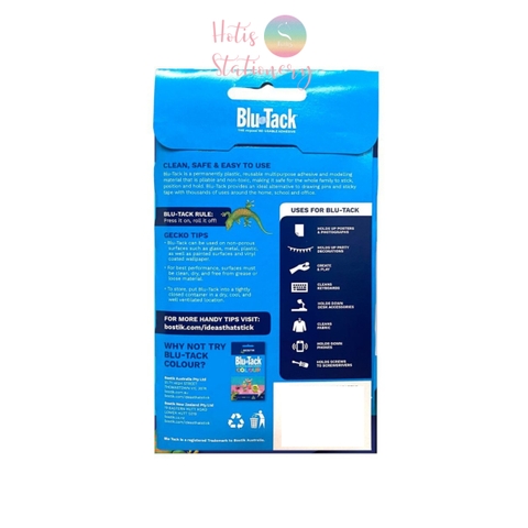 [HOTIS] Đất sét dán dính Poster Blutack Bostik 75g dính tường mà không cần khoan đục