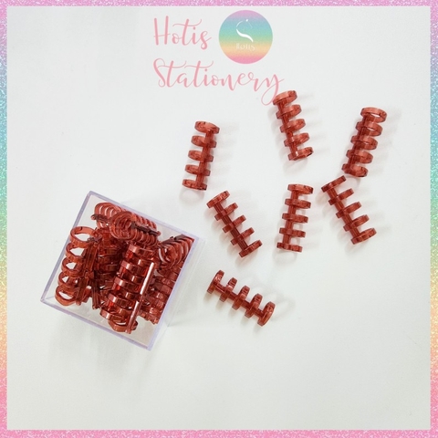 [HOTIS] Set 6 cái còng nhựa mini 3 & 5 chấu trong suốt gắn sổ còng binder A7/ A6/ A5/ B5/ A4