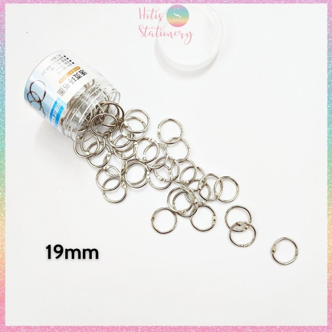 [HOTIS] Set 10 cái Khoen tròn làm flashcard, đóng gáy, khoen còng inox, khoen chắc chắn