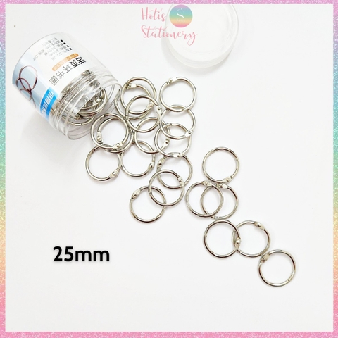 [HOTIS] Set 10 cái Khoen tròn làm flashcard, đóng gáy, khoen còng inox, khoen chắc chắn