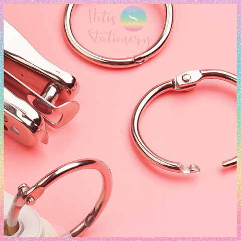 [HOTIS] 1 hộp Khoen tròn làm flashcard, đóng gáy, khoen còng inox