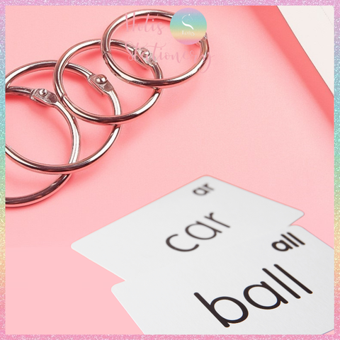 [HOTIS] Set 10 cái Khoen tròn làm flashcard, đóng gáy, khoen còng inox, khoen chắc chắn