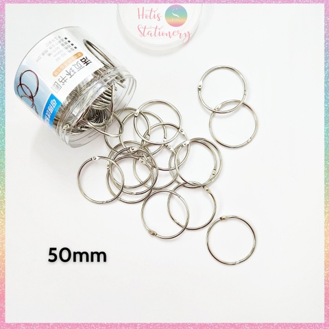 [HOTIS] Set 10 cái Khoen tròn làm flashcard, đóng gáy, khoen còng inox, khoen chắc chắn