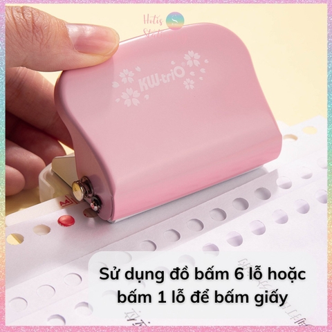 [HOTIS] Set 10 thanh còng mini 6 chấu màu macaron trong suốt làm sổ khổ A5/ B5/ A4