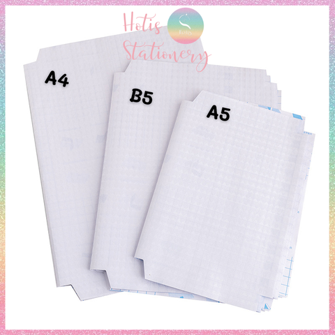 [HOTIS] Set 5 tờ decal bọc sách vở trong suốt - Kèm 12 sticker nhãn vở