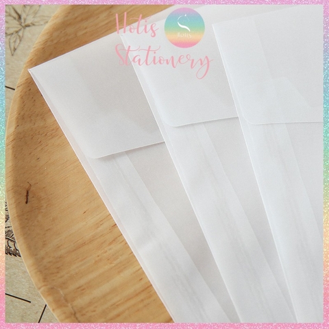 [HOTIS] Set 10 cái Bìa thư giấy can trong suốt đựng thư, thiệp cưới, card, voucher
