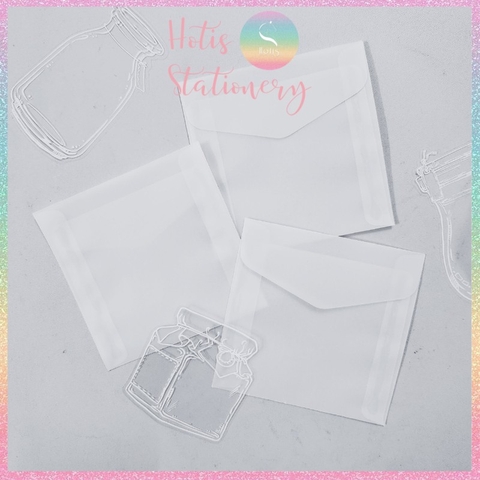 [HOTIS] Set 10 cái Bìa thư giấy can trong suốt đựng thư, thiệp cưới, card, voucher