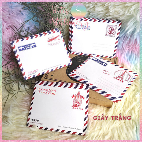 [HOTIS] Set 10 bìa thư mini giấy kraft phong cách cổ điển châu Âu