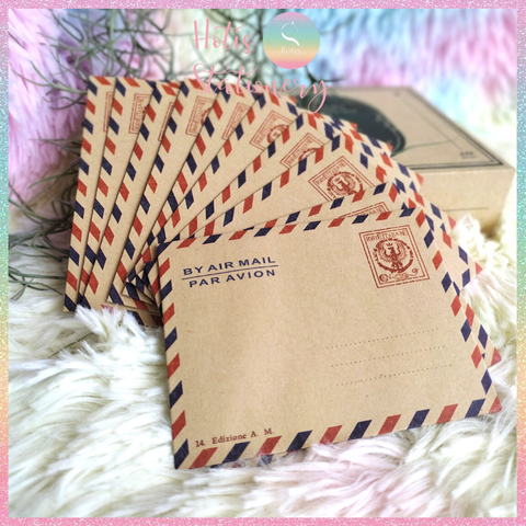 [HOTIS] Set 10 bìa thư mini giấy kraft phong cách cổ điển châu Âu