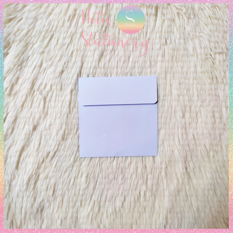 [HOTIS] Set 10 Bìa thư trơn 14 màu hình vuông nắp bằng 110gsm - 10x10cm