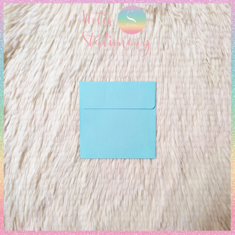 [HOTIS] Set 10 Bìa thư trơn 14 màu hình vuông nắp bằng 110gsm - 10x10cm