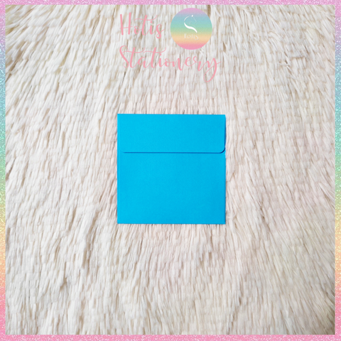 [HOTIS] Set 10 Bìa thư trơn 14 màu hình vuông nắp bằng 110gsm - 10x10cm