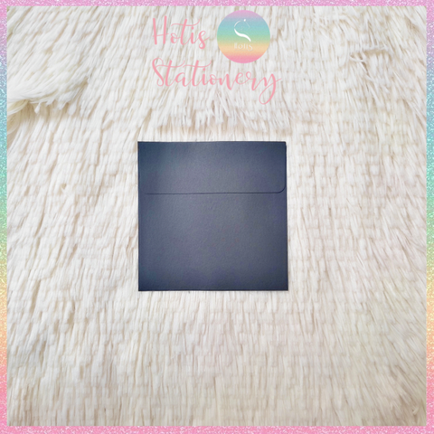 [HOTIS] Set 10 Bìa thư trơn 14 màu hình vuông nắp bằng 110gsm - 10x10cm