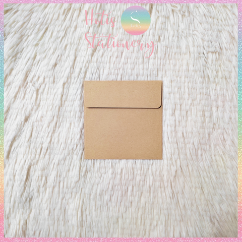 [HOTIS] Set 10 Bìa thư trơn 14 màu hình vuông nắp bằng 110gsm - 10x10cm