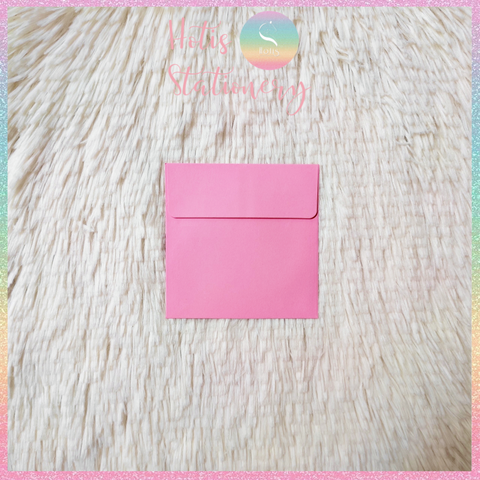 [HOTIS] Set 10 Bìa thư trơn 14 màu hình vuông nắp bằng 110gsm - 10x10cm