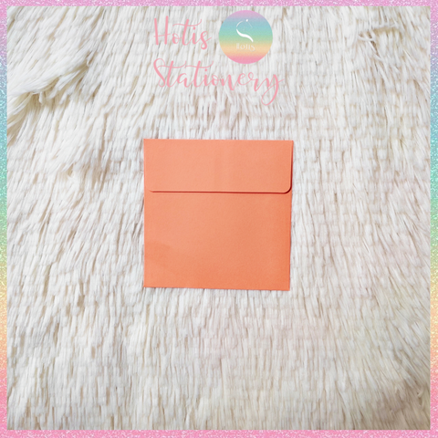 [HOTIS] Set 10 Bìa thư trơn 14 màu hình vuông nắp bằng 110gsm - 10x10cm