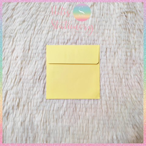 [HOTIS] Set 10 Bìa thư trơn 14 màu hình vuông nắp bằng 110gsm - 10x10cm