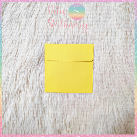 [HOTIS] Set 10 Bìa thư trơn 14 màu hình vuông nắp bằng 110gsm - 10x10cm