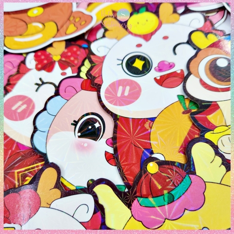 [HOTIS] [Mix mẫu] Set 10 Bao lì xì Rồng Chibi dạ quang Giáp Thìn 2024