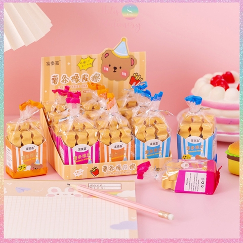 [HOTIS] Gôm tẩy chì hình dồ ăn siêu cute bánh mì sandwich Toast Bread, khoai tay chiên French Fries