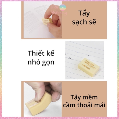 [HOTIS] Gôm tẩy bút chì 4B DELI tẩy sạch sẽ, ít vụn, không mòn giấy