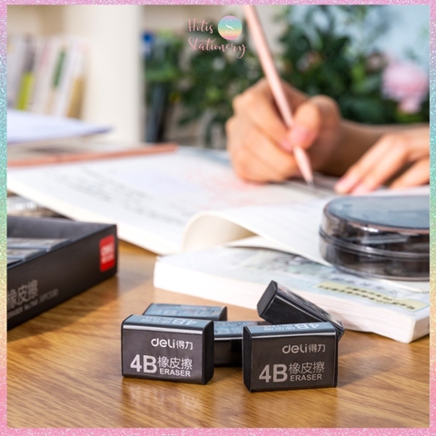 [HOTIS] Gôm tẩy bút chì 4B DELI tẩy sạch sẽ, ít vụn, không mòn giấy