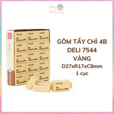 [HOTIS] Gôm tẩy bút chì 4B DELI tẩy sạch sẽ, ít vụn, không mòn giấy