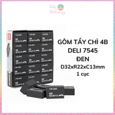 [HOTIS] Gôm tẩy bút chì 4B DELI tẩy sạch sẽ, ít vụn, không mòn giấy
