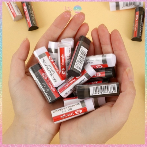 [HOTIS] Gôm tẩy chì tam giác 4B tẩy chì trắng đen ít vụn phù hợp học sinh sinh viên