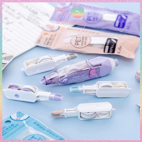 [HOTIS] Bút xóa giấy dạng bấm Correction Tape, vỏ màu pastel dịu dàng, có thể thay lõi