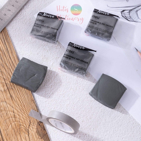 [HOTIS] Gôm tẩy đất sét mỹ thuật cao cấp Deli Nuevo phù hợp vẽ chì phác thảo có thể nhào nặn không vụn tẩy