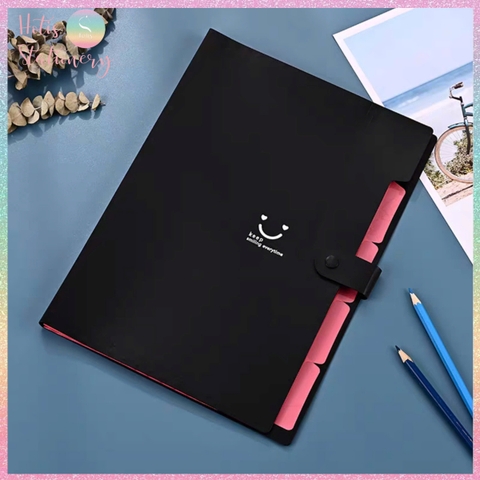 [HOTIS] 18 màu - File đựng tài liệu A4 - 5 ngăn phân trang - File lưu trữ tài liệu, giấy tờ, hồ sơ