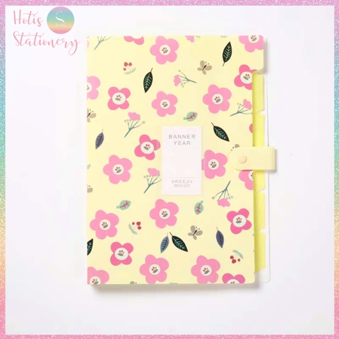 [HOTIS] 18 màu - File đựng tài liệu A4 - 5 ngăn phân trang - File lưu trữ tài liệu, giấy tờ, hồ sơ